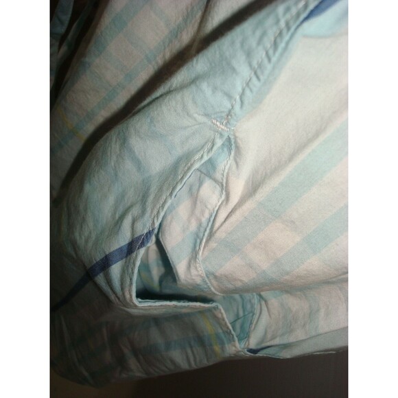 NWT New Womens Columbia White Blue Plaid Dress PFG M Slits Pockets Cotton Logo - Picture 5 of 9
